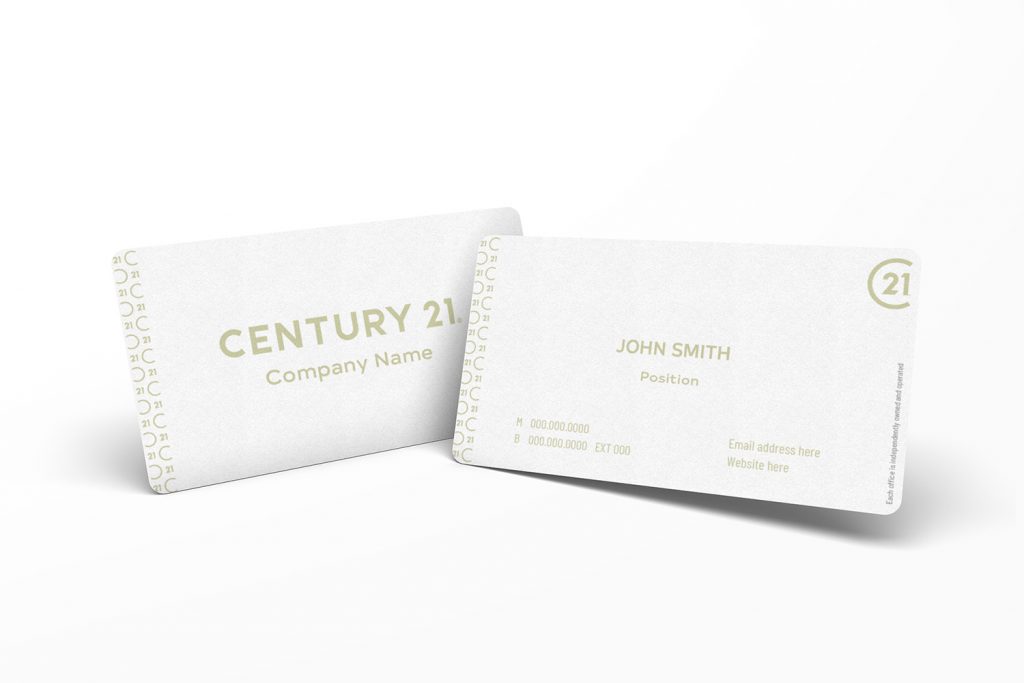 White Border Century 21 Business Card