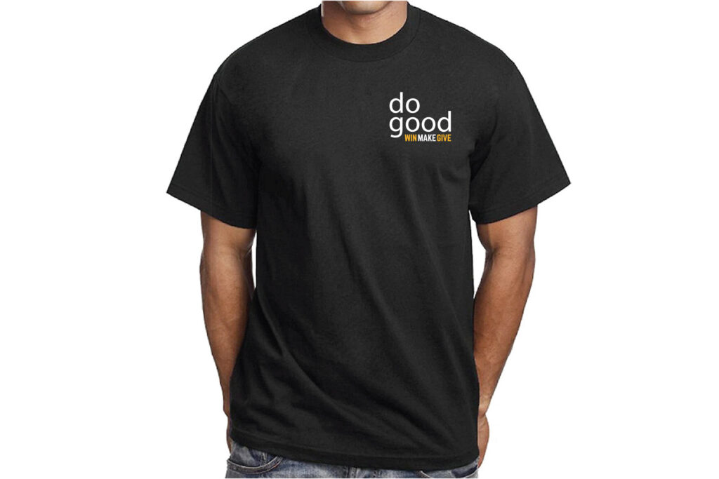 Win Make Give | 100% Cotton T-Shirt (Left logo)